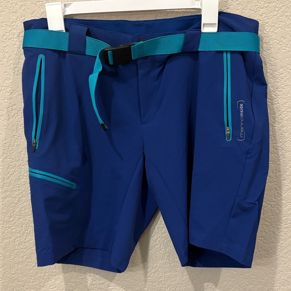 Ortovox Women’s L Blue Hiking Shorts with Teal Accents